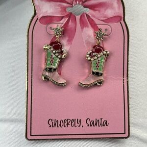Festive Cowboy Boot Earrings
